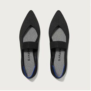 EUC Rothy's Black The Point Mary Jane Women's Slip-On, Pointed-Toe Flats
